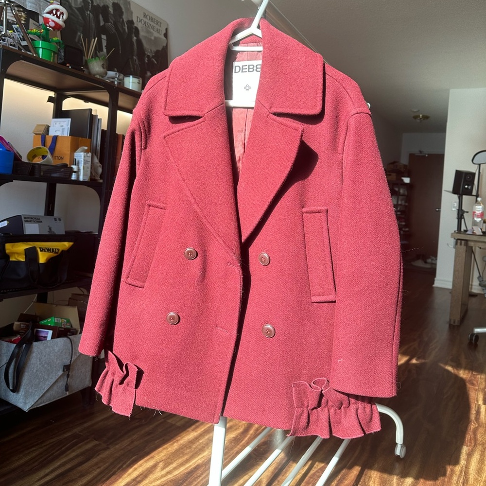 Burgundy Wool Coat